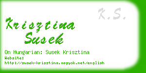 krisztina susek business card